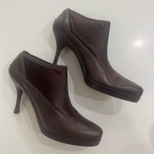 Amalfi by Rangoni-Darina T-Moro Brown Italian Leather Ankle Boots